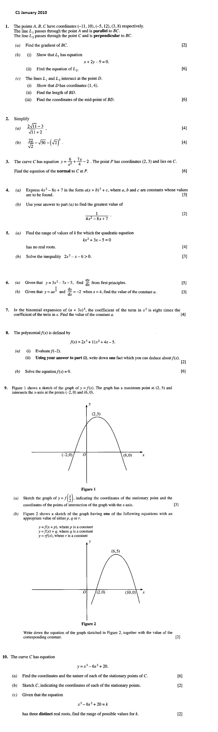 2010 maths tutor